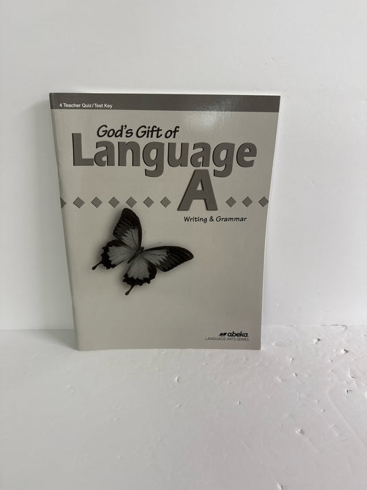 God's Gift of Language A Abeka Quiz/Test Key  Pre-Owned Language Textbooks