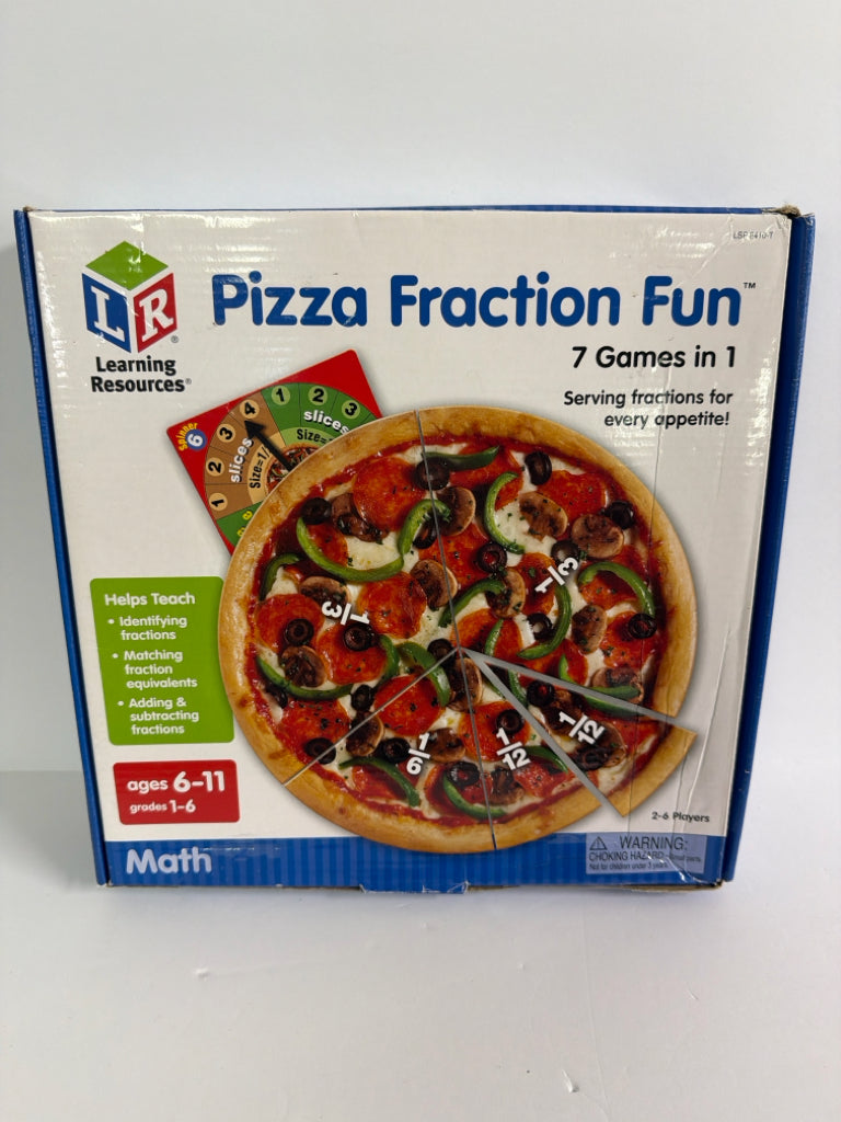 Pizza Fraction Learning Resources Game  Pre-Owned Elementary Manipulatives