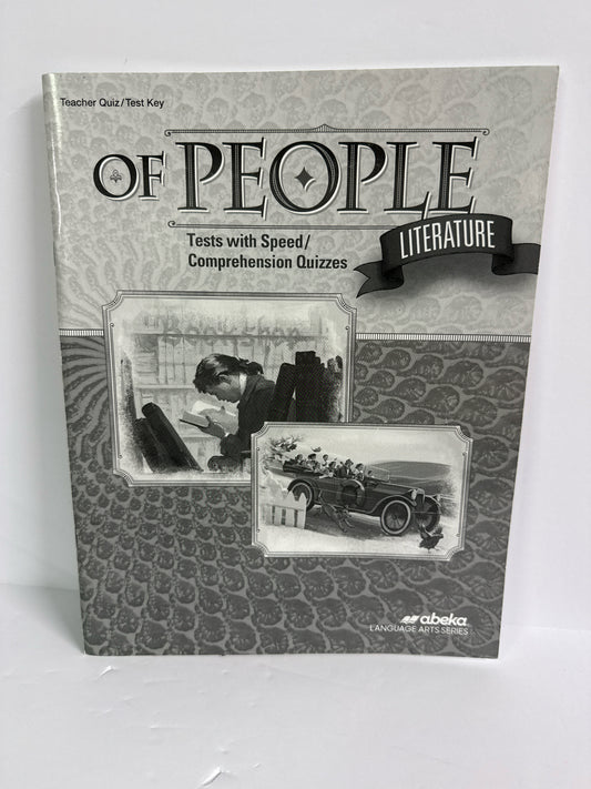 Of People Literature Abeka Tests with Speed/Comprehension Quiz Literature