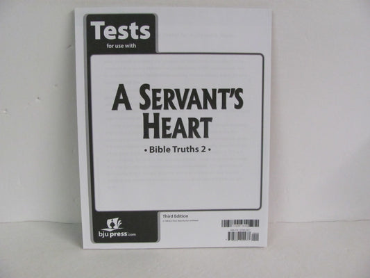 A Servant's Heart BJU Press Tests  Pre-Owned 2nd Grade Bible Books