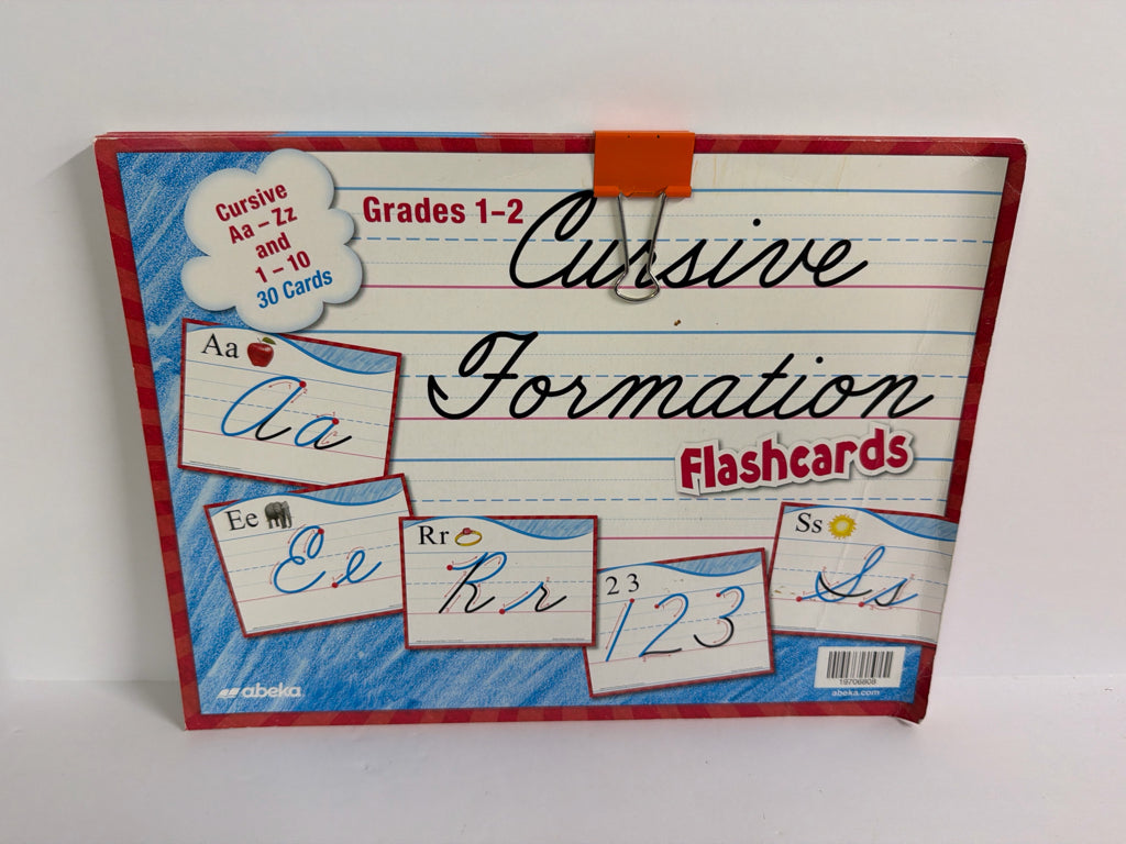 Cursive Formation Flashcards Abeka Flashcards Pre-Owned Language Textbooks