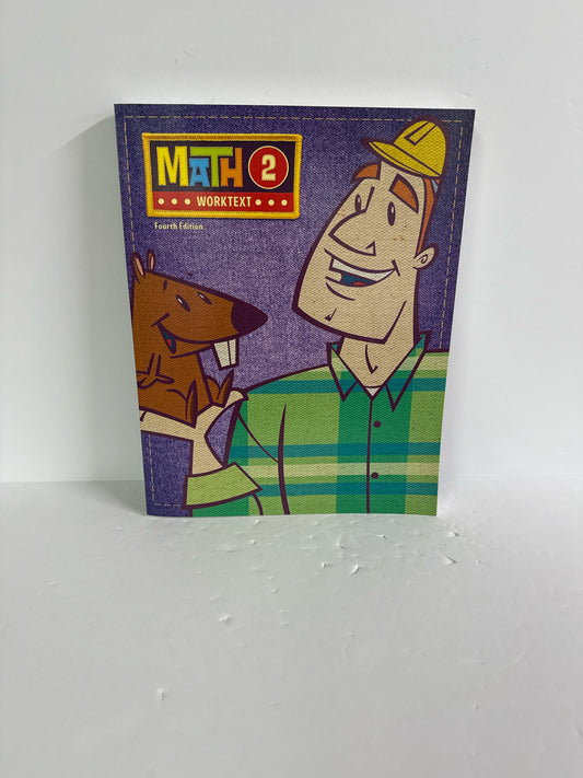 Math 2 BJU Press Worktext  Pre-owned 2nd Grade Mathematics Textbooks