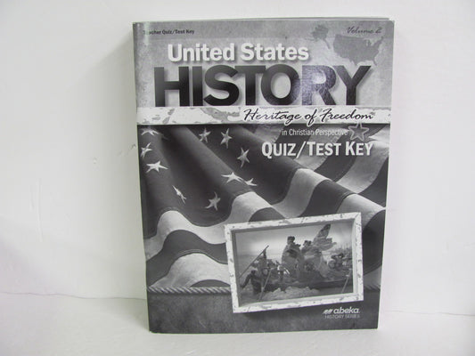 United States History Vol 2 Abeka Quiz/Test Key  Pre-Owned History Textbooks