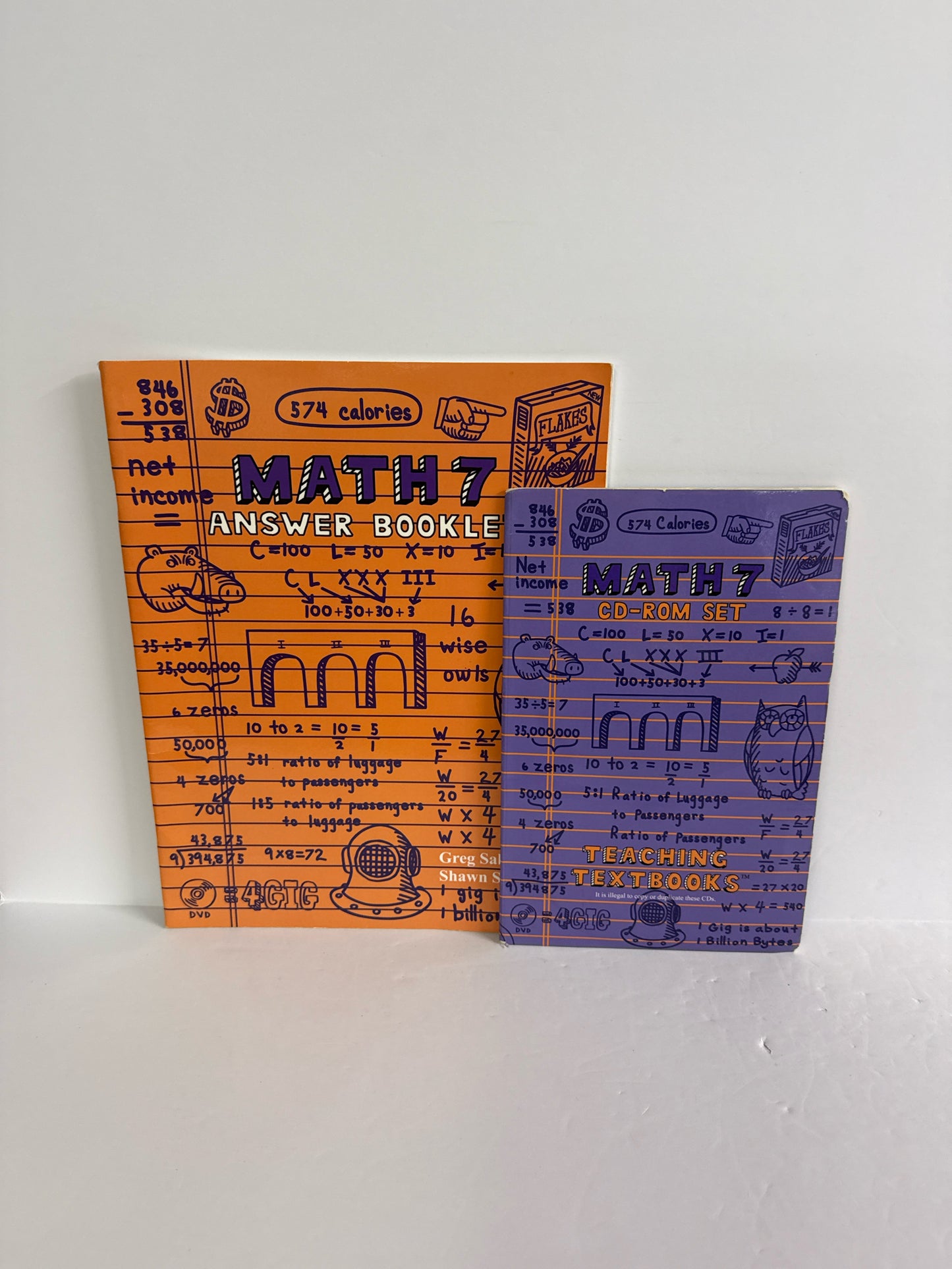 Math 7 Teaching Textbooks Set  Pre-Owned 7th Grade Mathematics Textbooks