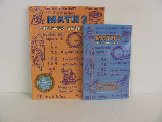 Math 3 Teaching Textbook Set  Pre-Owned 3rd Grade Mathematics Textbooks