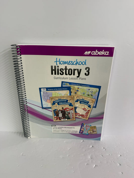 History 3 Abeka Curriculum/Lesson Plan Pre-Owned 3rd Grade History Textbooks