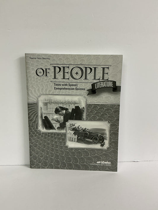 Of People Literature Abeka Quiz/Test Key  Pre-Owned 7th Grade Language Textbooks
