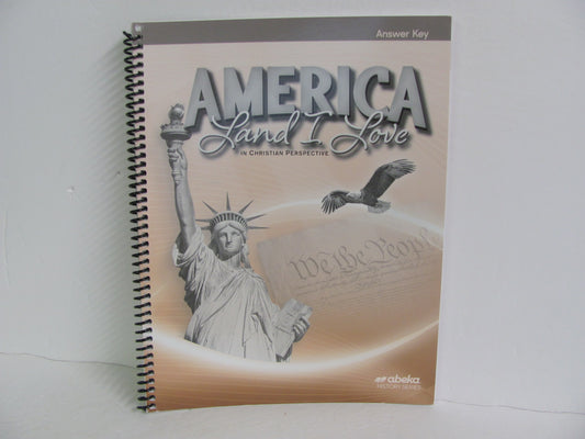 America Land I Love Abeka Answer Key  Pre-Owned 8th Grade History Textbooks