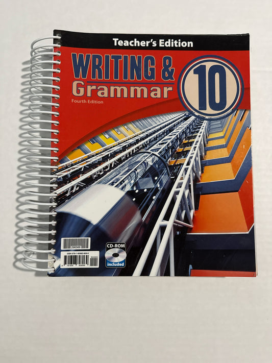 Writing & Grammar BJU Press Teacher Edition  Pre-Owned 10th Grade Grammar Books
