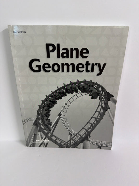 Plane Geometry Abeka Test/Quiz Key  Pre-Owned 11th Grade Mathematics Textbooks