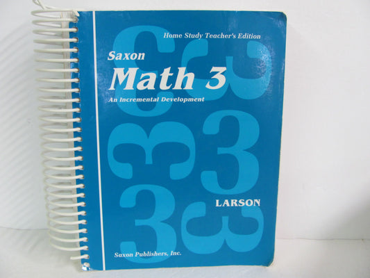 Math 3 Saxon Teacher Edition  Pre-Owned 3rd Grade Mathematics Textbooks