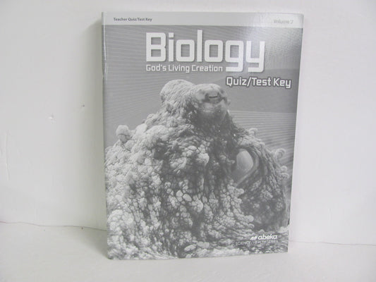 Biology Vol 2 Abeka Quiz/Test Key  Pre-Owned 10th Grade Science Textbooks