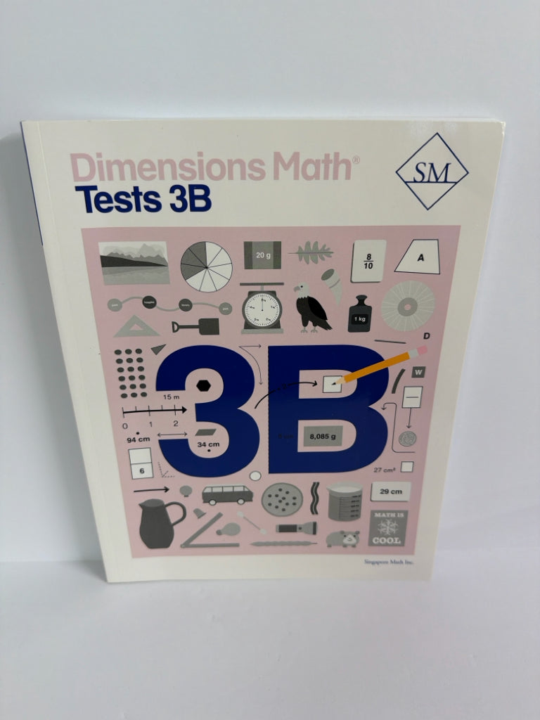 Dimensions Math 3B Singapore Tests  Pre-Owned 3rd Grade Mathematics Textbooks