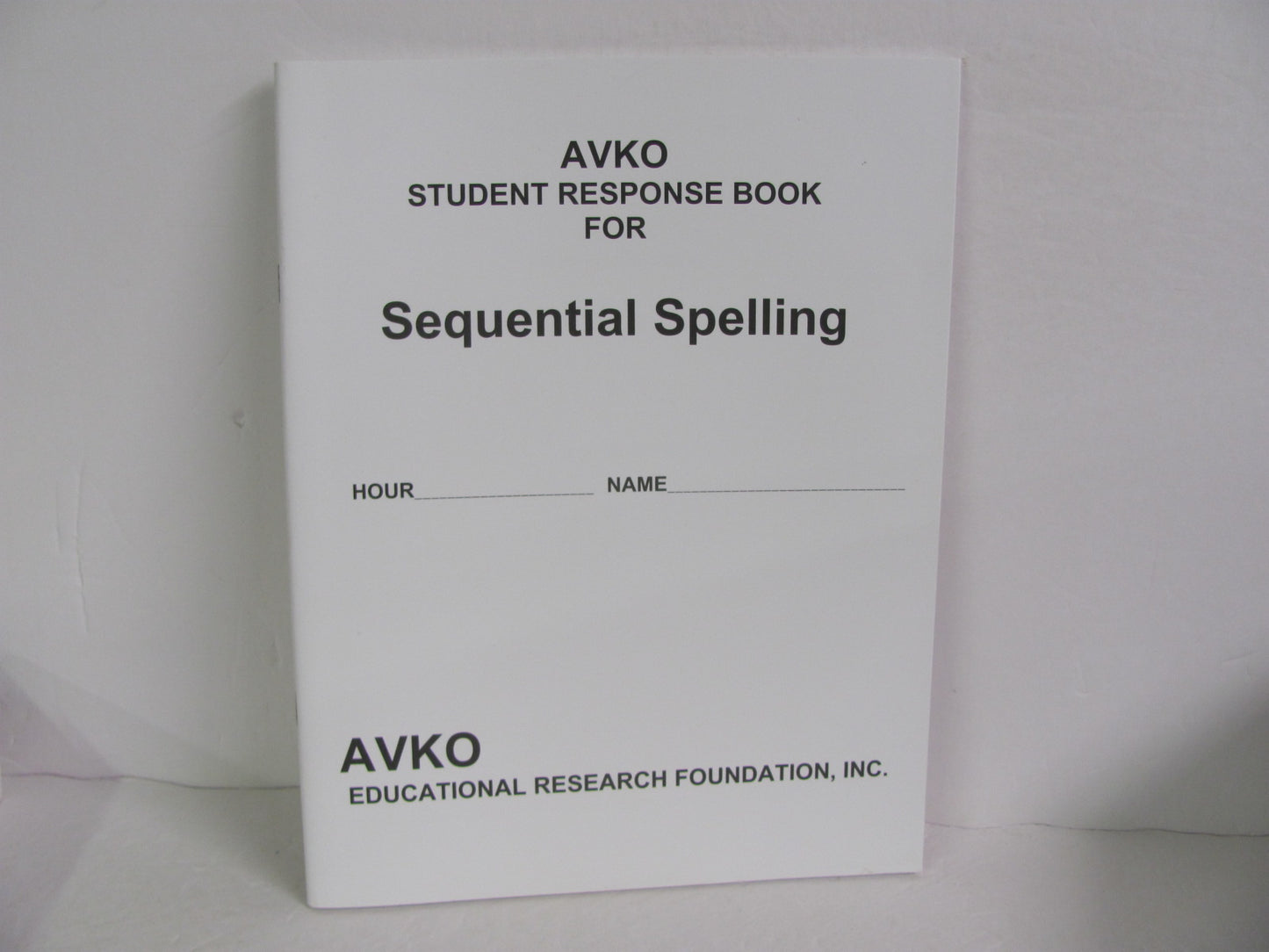 Student Response Book Sequential Spelling Elementary Spelling/Vocabulary Books