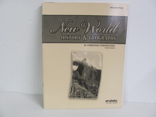 New World History Abeka Answer Key  Pre-Owned 6th Grade History Textbooks