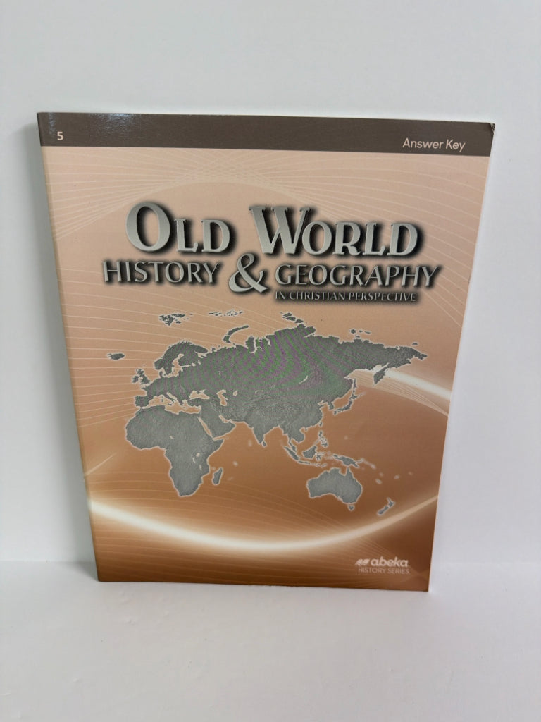Old World History & Geography Abeka Answer Key  Pre-Owned History Textbooks