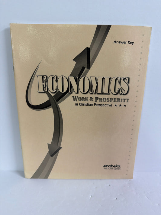 Economics Work & Prosperity Abeka Answer Key  Pre-Owned Math, History & Science