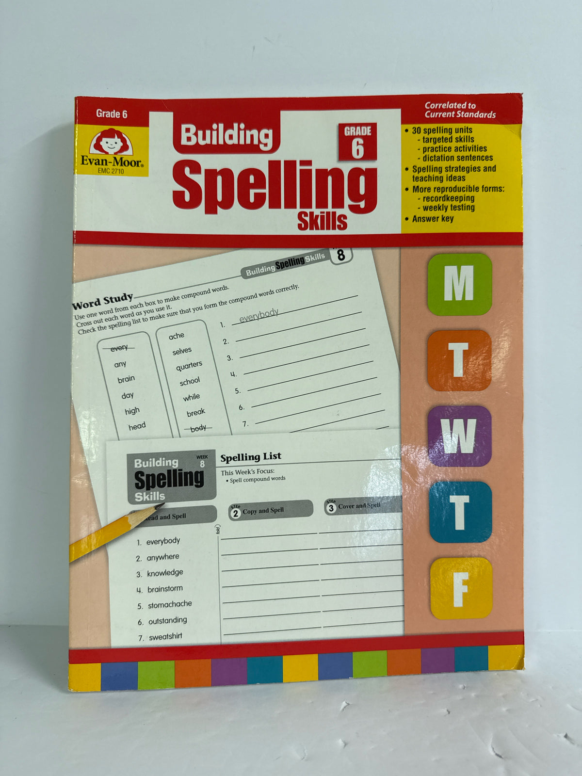Building Spelling Skills Evan-Moor Student Workbook Pre-Owned Language Textbooks