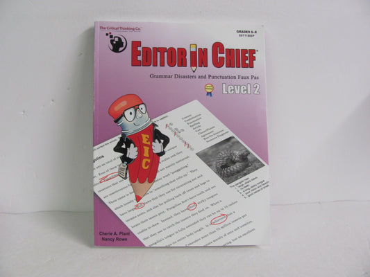 Editor In Chief Level 2 Critical Thinking Company Pre-Owned Language Textbooks