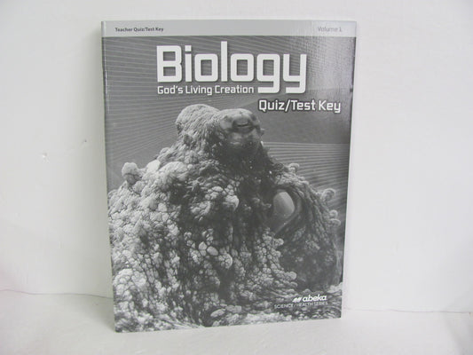 Biology Vol 1 Abeka Quiz/Test Key  Pre-Owned 10th Grade Science Textbooks