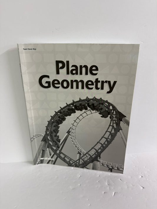 Plane Geometry Abeka Test/Quiz Key  Pre-Owned 11th Grade Mathematics Textbooks