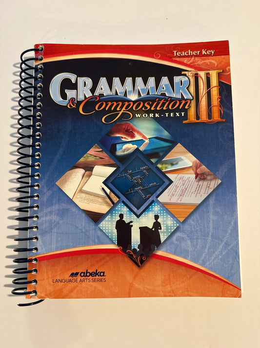 Grammar III Abeka Teacher Key  Pre-Owned 9th Grade Grammar Books