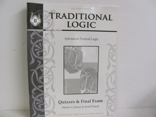 Traditional Logic II Memoria Press Quizzes Pre-Owned Cothran Logic Books