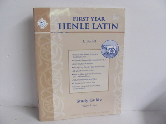First Year Henle Latin Memoria Press Study Guide - Pre-Owned Latin Books