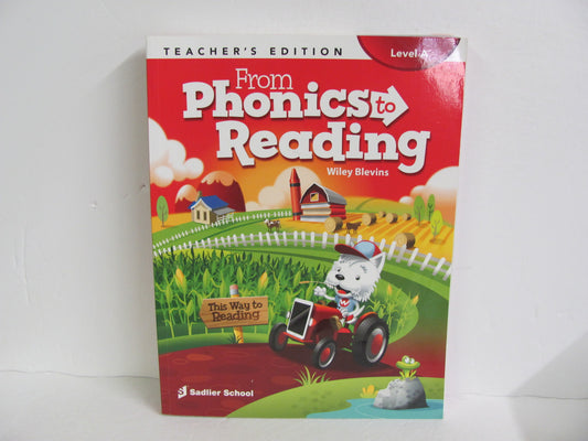 From Phonics to Reading Sadlier Teacher Edition  Pre-Owned Reading Textbooks