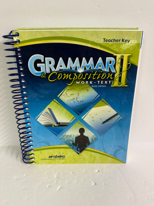 Grammar & Composition II Abeka Teacher Key  Pre-Owned Language Textbooks