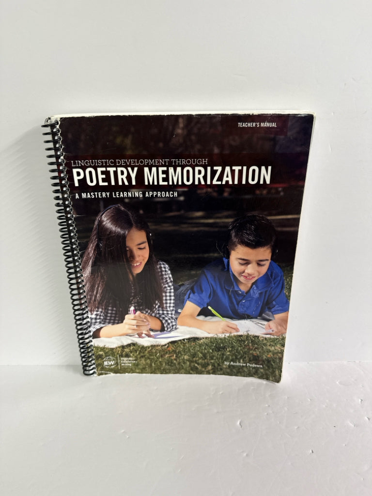 Poetry Memorization IEW Teacher Manual  Pre-Owned Andrew Pudewa Poetry Books