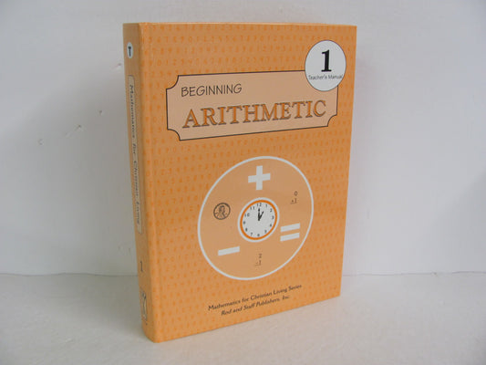 Arithmetic 1 Rod & Staff Teacher Manual  Pre-Owned Mathematics Textbooks