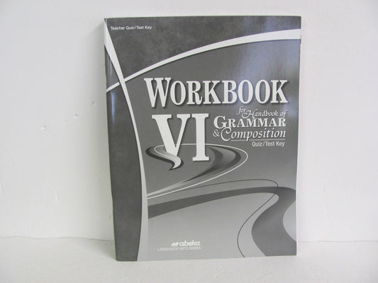 Workbook VI Abeka Quiz/Test Key  Pre-Owned 12th Grade Language Textbooks