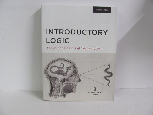 Introductory Logic Canon Press Teacher Edition  Pre-Owned Logic Books