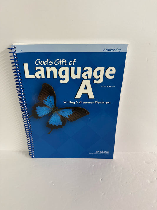 God's Gift of Language A Abeka Answer Key  Pre-Owned Language Textbooks