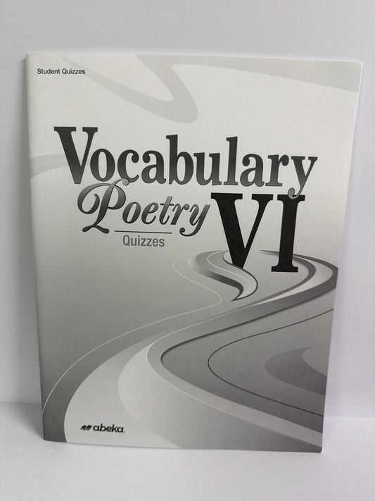 Vocabulary Poetry VI Abeka Quizzes Pre-Owned 12th Grade Language Textbooks
