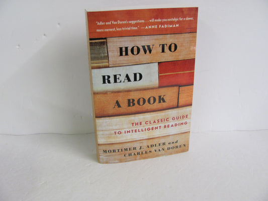 How to Read a Book Touchstone Pre-Owned Adler Reading Textbooks