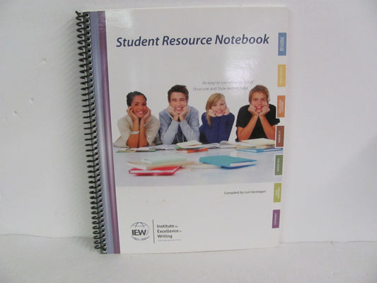 Student Resource Notebook IEW Pre-Owned Verstegen Language Textbooks