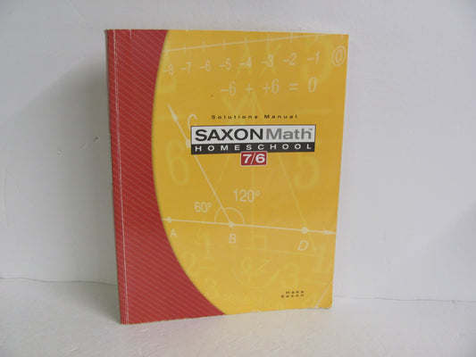 Math 76 Saxon Solutions Manual  Pre-Owned Saxon 6th Grade Mathematics Textbooks