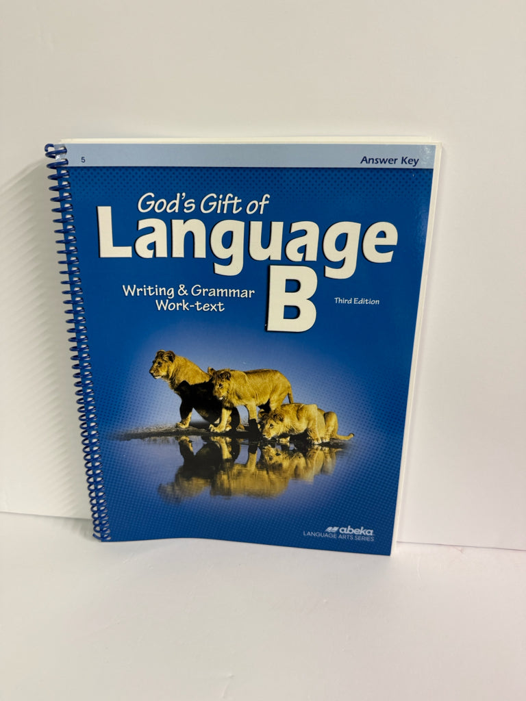 God's Gift of Language B Abeka Answer Key  Pre-Owned Language Textbooks
