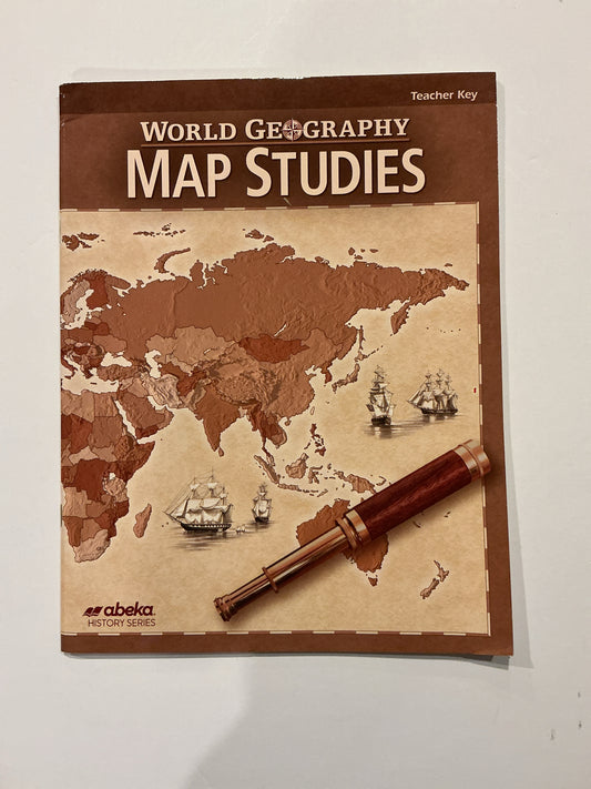 World Geography Map Studies  Abeka Teacher Key  Pre-Owned Geography Books