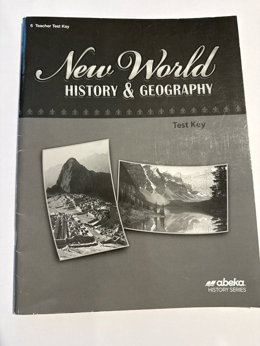 New World History Abeka Test Key Pre-Owned 6th Grade History Textbooks
