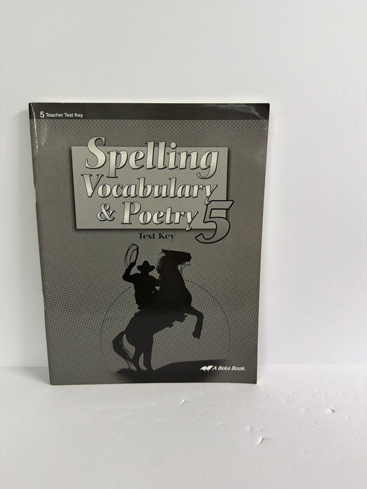 Spelling Vocabulary & Poetry 5 Rod & Staff 5th Grade Spelling/Vocabulary Books
