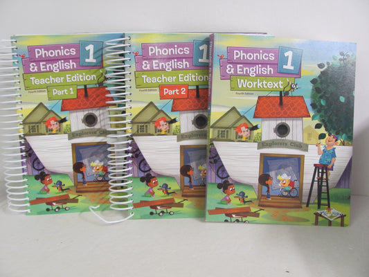 Phonics & English 1 BJU Press Set  Pre-Owned 1st Grade Language Textbooks