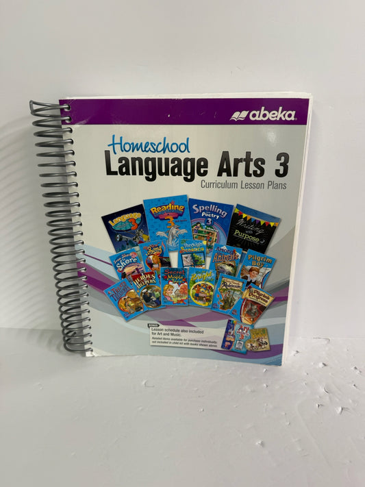 Language Arts 3 Abeka Curriculum/Lesson Plan Pre-Owned Language Textbooks