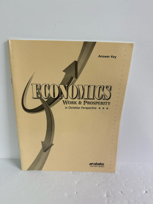 Economics Work & Prosperity Abeka Answer Key  Pre-Owned History Textbooks