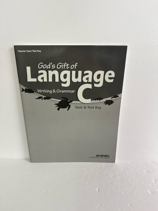God's Gift of Language C Abeka Quiz/Test Key  Pre-Owned Language Textbooks