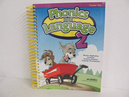 Phonics and Language Abeka Teacher Key  Pre-Owned 2nd Grade Language Textbooks