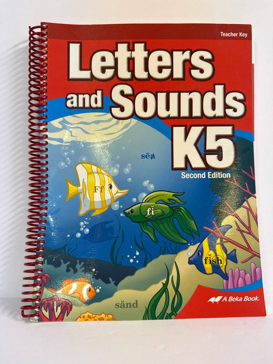 Letters and Sounds Abeka Teacher Key  Pre-Owned Kindergarten Language Textbooks