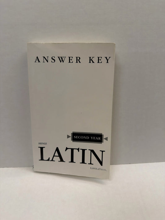 Henle Second Year Latin Loyola Press Answer Key  Pre-Owned High School Latin